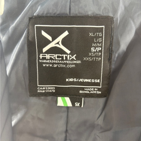 Kids Gray Snow Bib Overalls small - Picture 5 of 8